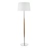 Dar Lighting Dar - Detroit Floor Lamp Satin Nickel Walnut Detail Base Only