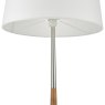 Dar Lighting Dar - Detroit Floor Lamp Satin Nickel Walnut Detail Base Only