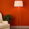 Dar Lighting Dar - Detroit Floor Lamp Satin Nickel Walnut Detail Base Only