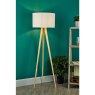 Dar Lighting Dar - Ivor Tripod Floor Lamp Light Oak Base Only