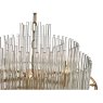 Dar Lighting Dar - Lukas 13 Light Pendant Brushed Antique Gold and Clear Glass