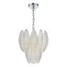 Dar Lighting Dar - Maeve 6 Light Pendant Polished Chrome Textured Glass