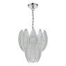 Dar Lighting Dar - Maeve 6 Light Pendant Polished Chrome Textured Glass