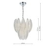 Dar Lighting Dar - Maeve 6 Light Pendant Polished Chrome Textured Glass