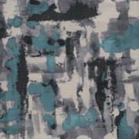 1522 Teal Grey Monet Printed Velvet