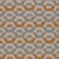 1173 Ochre Geo Hexagon Jacquard