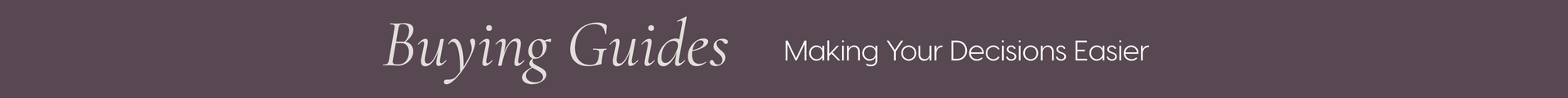 Buying Guide Homepage Banner