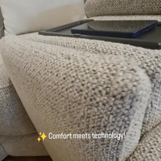 Furniture is getting smarter.. and we're here for it! Sofas with wireless charging and hidden power c...