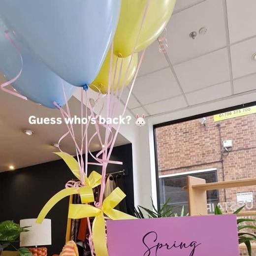 Florence the Easter bunny has returned to Roomes Furniture and she's already been getting up to her u...