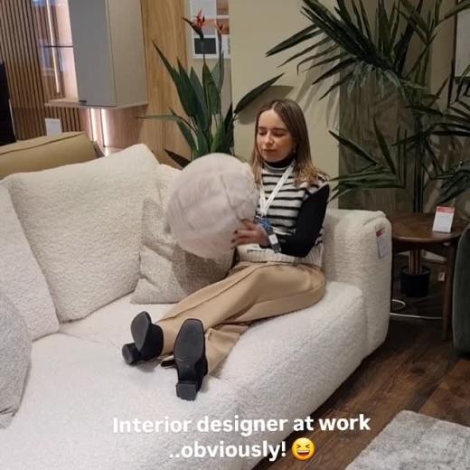 It's a tough job ..but someone has to do it!😉 Holly, our Interior Designer, is hard at work..testi...