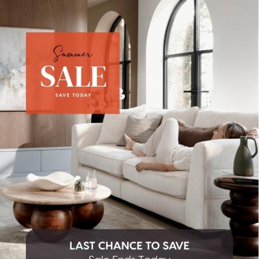 Today is your final opportunity to enjoy our Summer Sale. Don't miss your chance to save on beautiful...