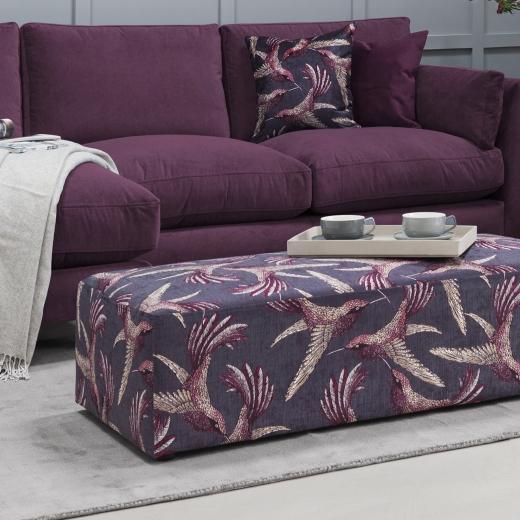 Our Taylor Oblong Footstool from The Lounge Co is a great way to add colour and texture to your home....