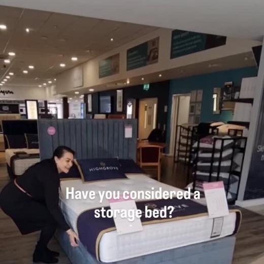 Here's Suki showing off just how many options of storage beds we have in our Spring Sale! 🛌 From d...