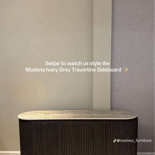 Styling a sideboard doesn't have to be complicated. Swipe to see how our team transform our Modena Gr...