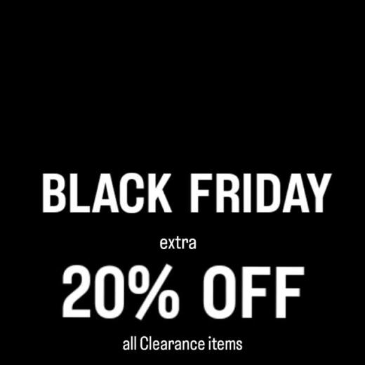 Our Black Friday Sale is NOW ON instore and online! Save an extra 20% OFF All Clearance items , inclu...