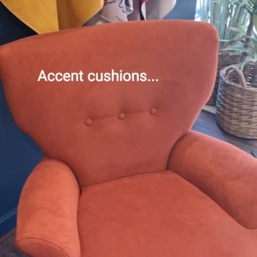 Watch how a simple cushion can completely transform a seat.🙌 Our Lounge Co Accent fabrics are perf...